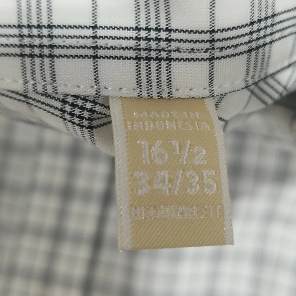 MICHAEL MICHAEL KORS White Gray Plaid Oeko-Tex Button Down Shirt in Shadow - Picture 3 of 14